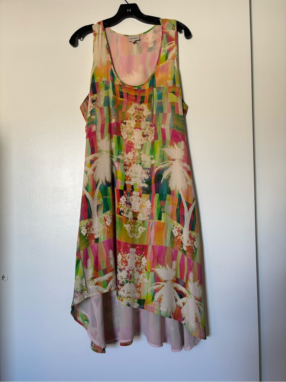 The Odell’s Silk Asymmetrical Shift Dress - L